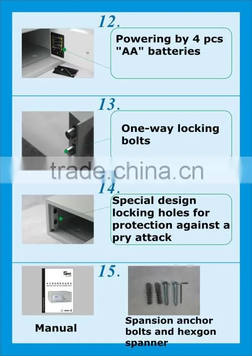 2014top sale hotel safety deposit box for laptop/ bank valuts doors for sale