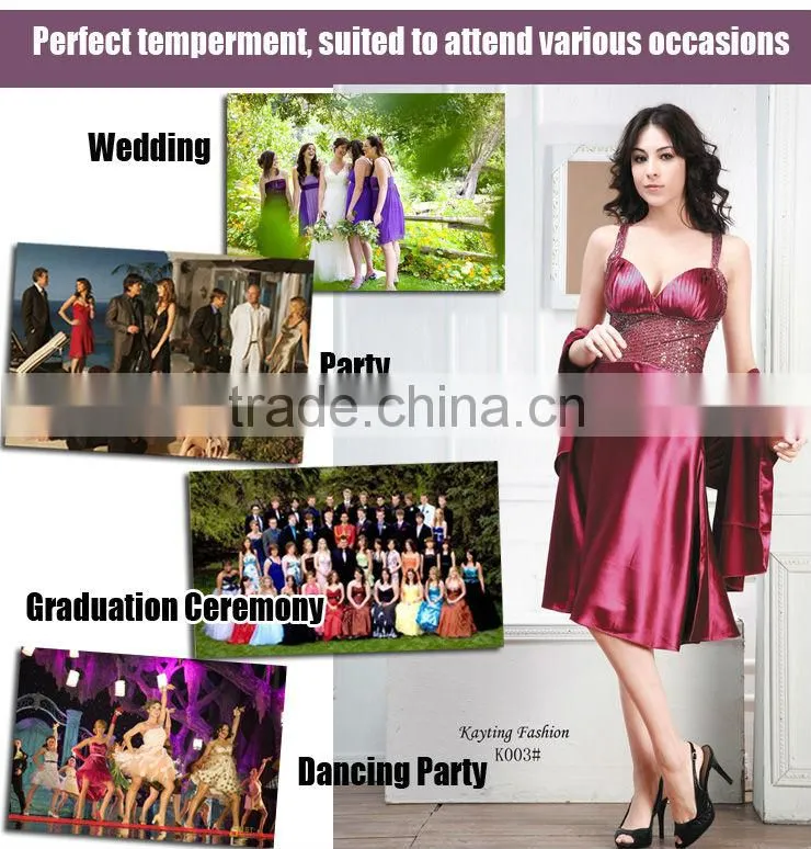 Modest Beaded Spaghetti Strap Elegant Knee Length Sale Evening Dress