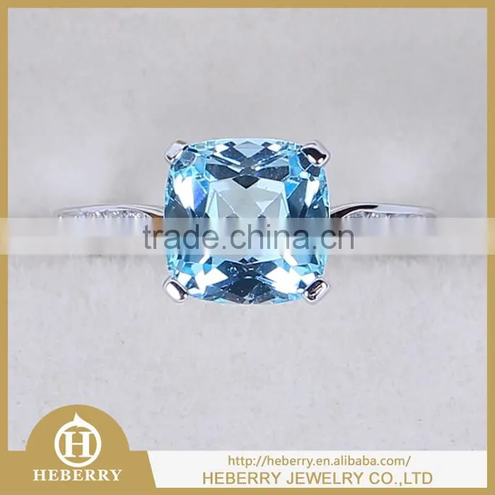 Genuine Blue Topaz & .925 Sterling Silver Ring Jewelry Wholesale Silver Jewelry