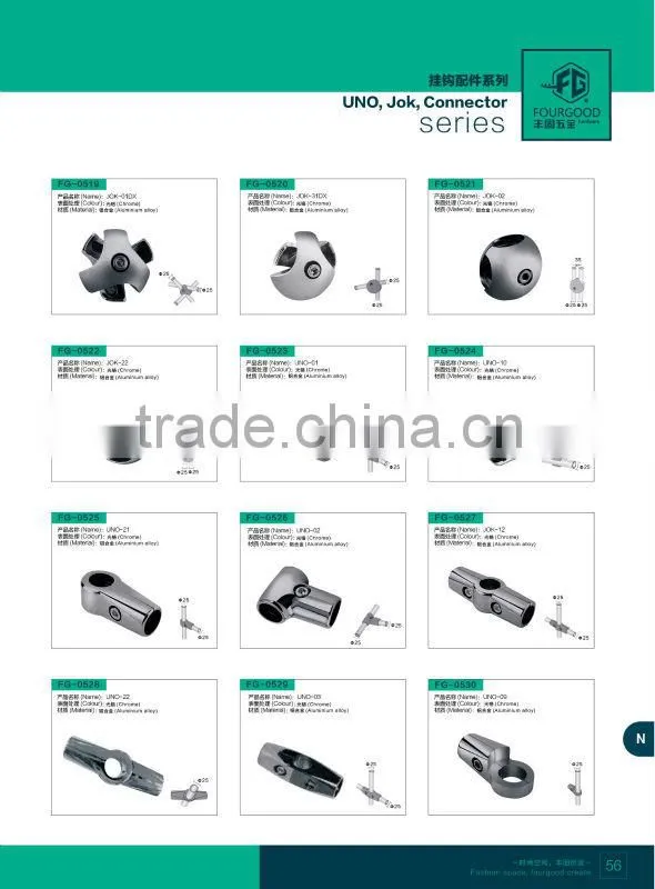tube support/rail support hardware fittings/wardrobe hardware accessories