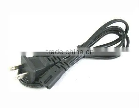 US Style 2-Prong Port AC Power Cord/Cable for PS2 PS3 Slim Laptop