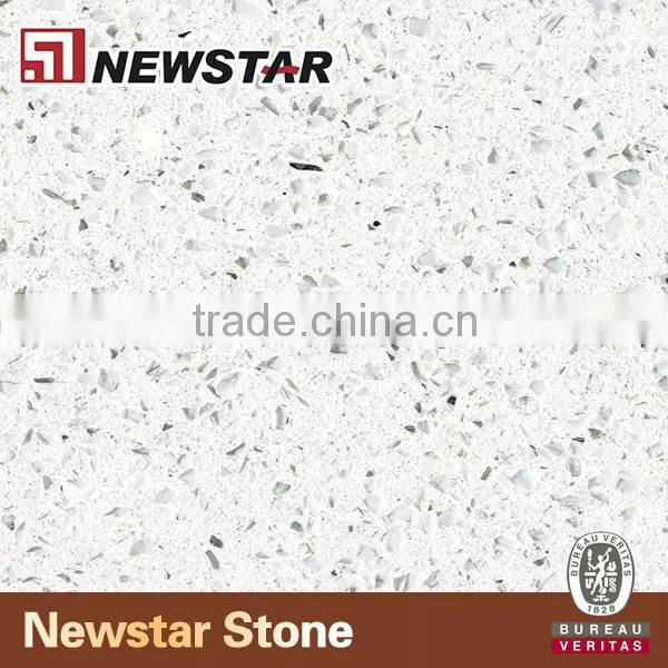 Newstar prefabricated quartz stone quartz crystal countertops