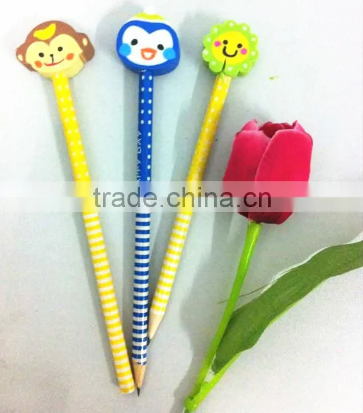 animal pencil ,animal rubber top pencils