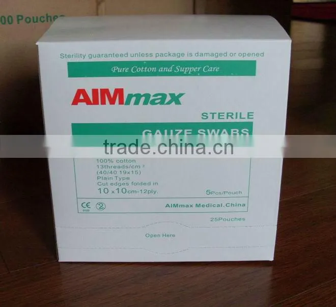 Disposable surgical absorben cotton Gauze Swab