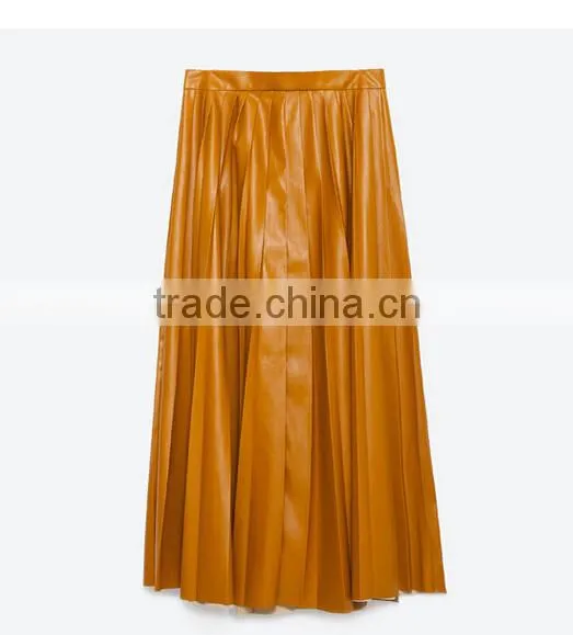 Guangzhou Supplier Famouse Brand Flouce Designer Black Straight Skirts 2015 Mature Women in skirts