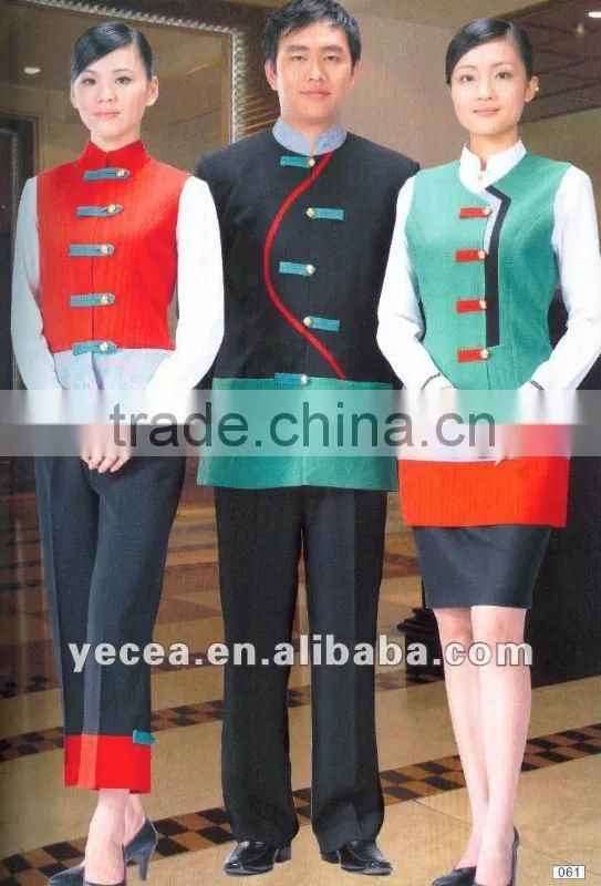 HOT sell restaurant wool fabric made waiter uniform