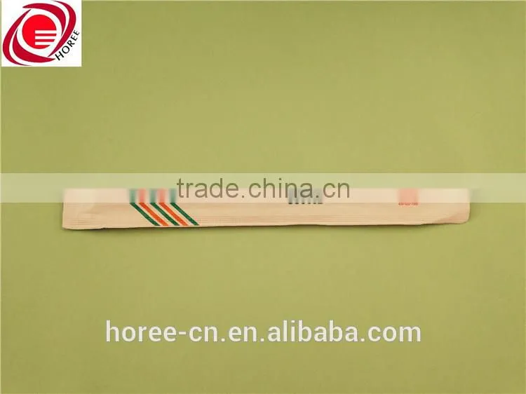 customizable bamboo one time use bamboo chopstick with paper sleeve