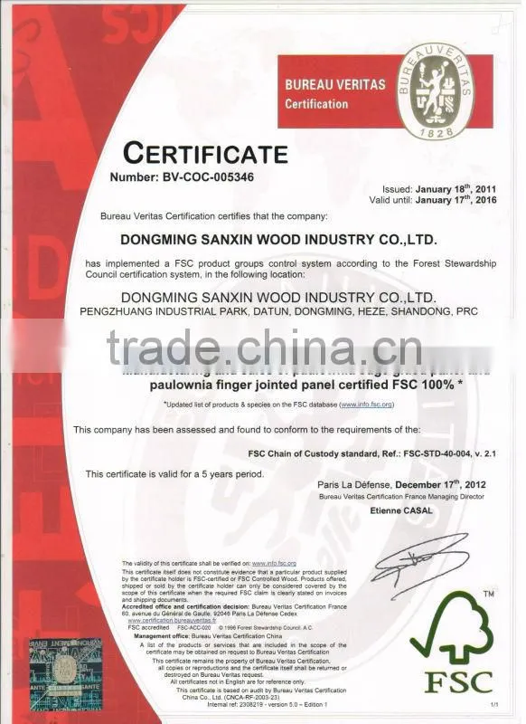 AB grade poplar plywood lumber