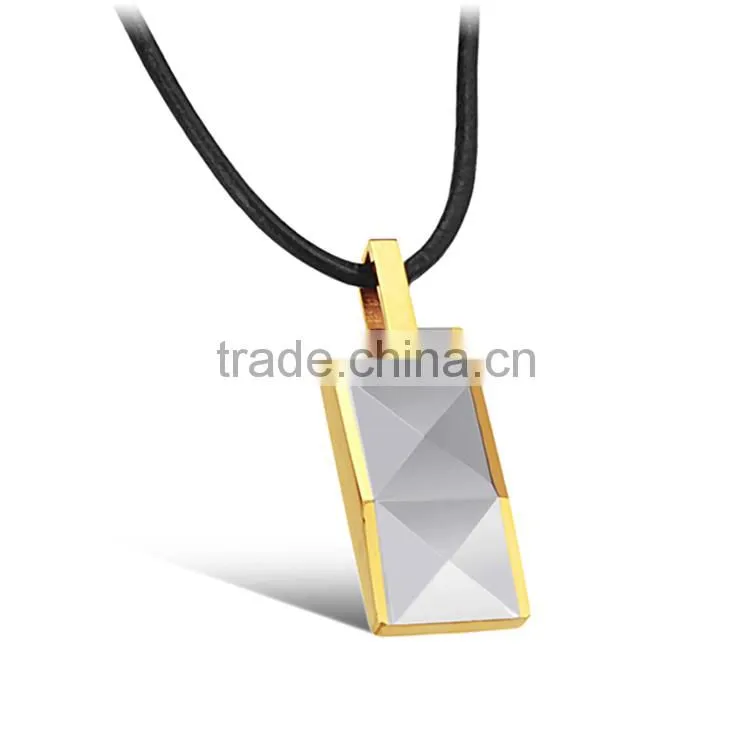 Fashion jewelry gold multi-facet tungsten carbide pendent necklace for men