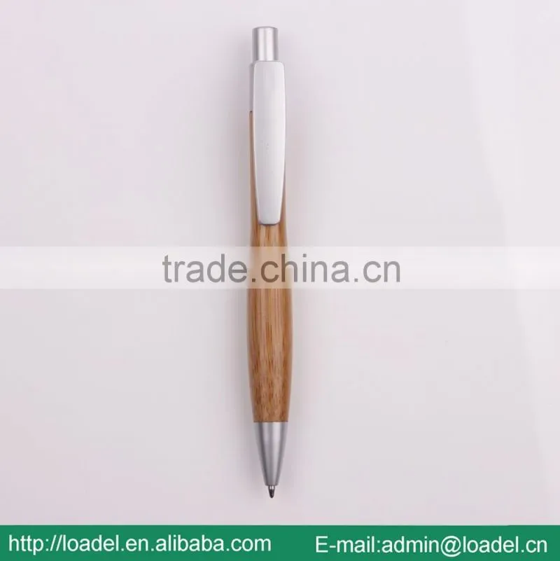 Silver promotional bamboo ball pen