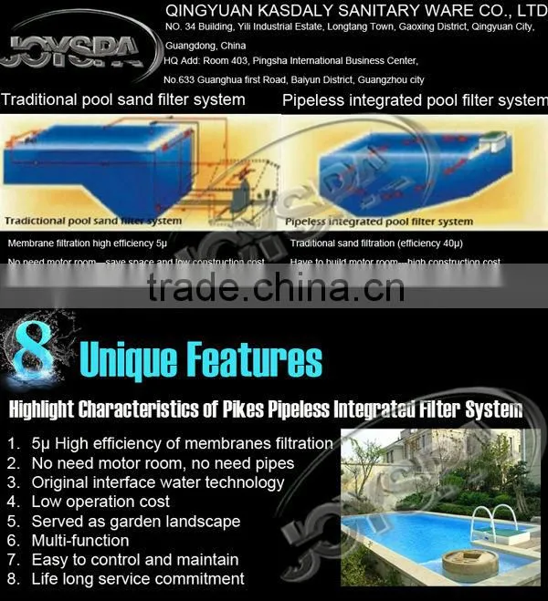 High Filtration Accuracy Integrative Swimming Pool Sand Cap Filter PK8011