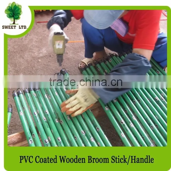 plastic cover eucalyptus material wooden mop handle