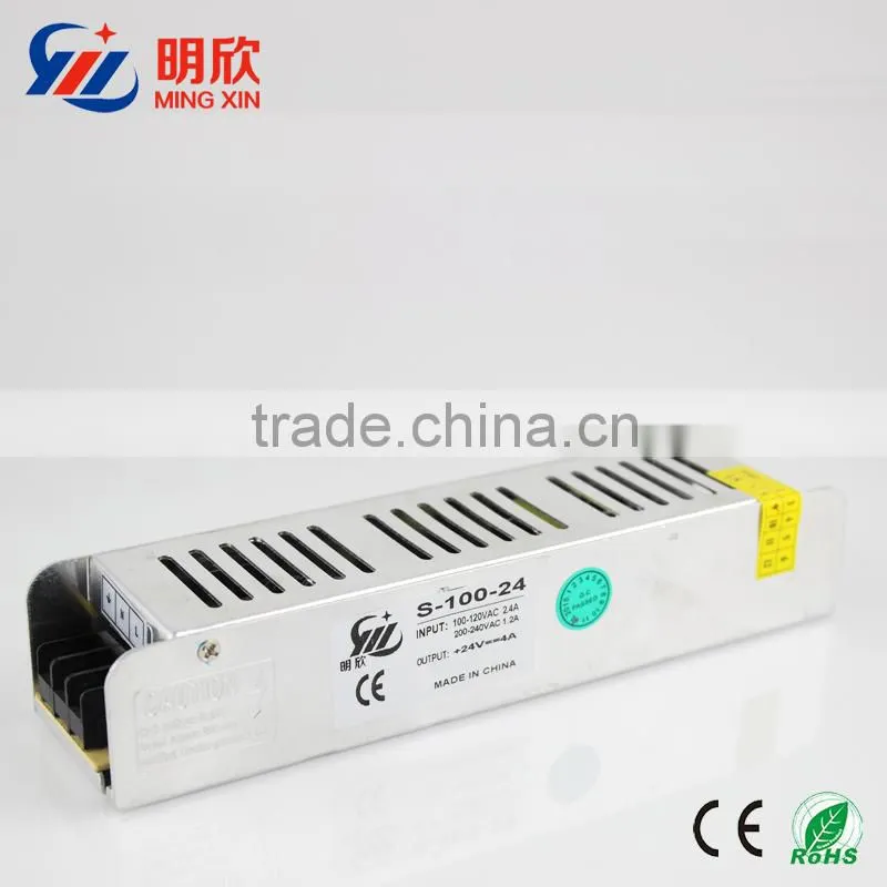 strip shape 100W led transformer slim case 100w 24v switch power supply