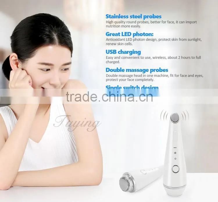 Warm and cold photon LED Vibration facial care beauty machine