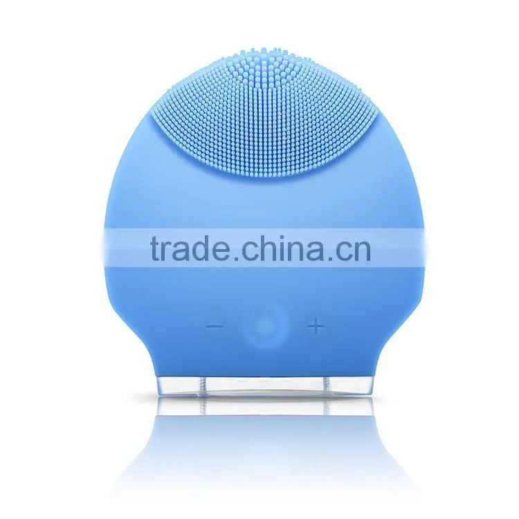 2015 Electric Waterproof Facial Cleansing Brush,Rechargeable Sonic Facial Brush,Wireless Sonic Electric Facial Brush