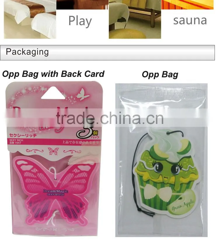 Customized design Hanging Car Air Freshener/Custom paper air freshener/paper car air freshener