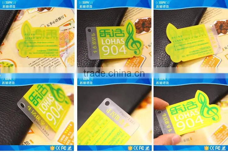 Transparent business card&plastic card with high quality