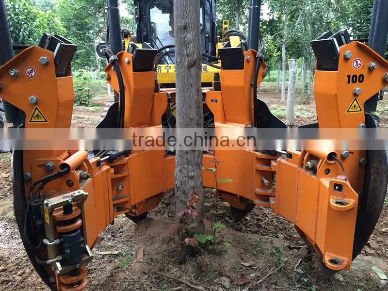 tree spade for excavator or skid steer loader
