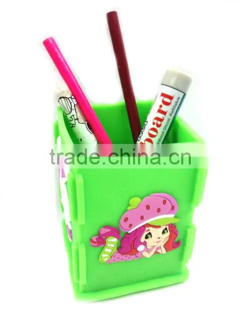 high quality 3D silicone pen holder with various color ,custom logo,OEM orders are welcome