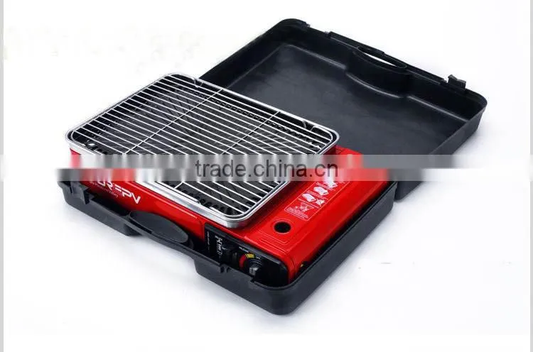 2015 Stainless steel Portable gas bbq grill for camping