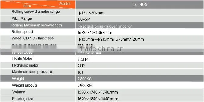 TB-40S manufacture rebar thread rolling machine threaded rods making machine