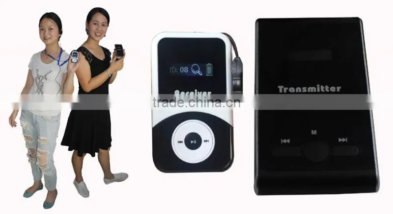 YMG-100 The smallest lightest thinnest 80M 15 hours Wireless Tour Guide System