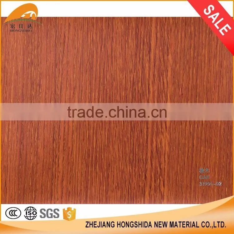Furniture wood grain PVC rigid film/ PVC wood grain decorative vinyl film