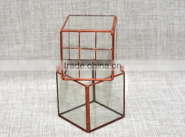 Latest design rectangular terrarium hydroponic glass containers