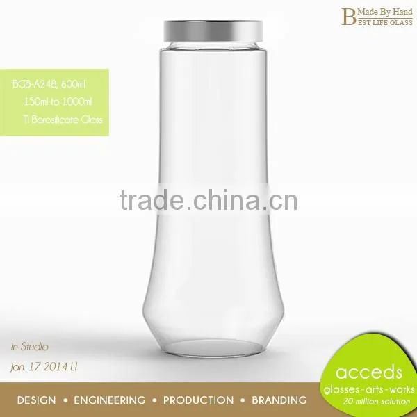 Round Airtight Large 1000ML Candy Jar Glass