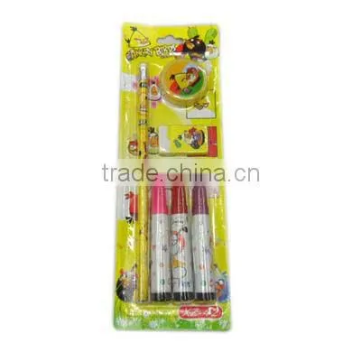 Back to school stationery set /school supplies/pencil case/ruler/sticker/eraser/kid gift