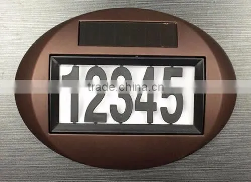 Stainless Steel OVAL Solar Address (House Number) Light