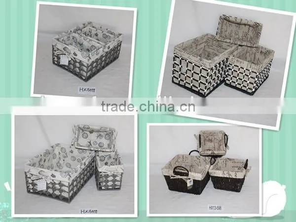 Product Description 2014 New hollow out Design Paper String Woven Colorful Storage Basket