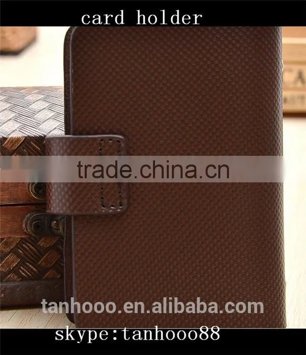 OEM promotional unique gift leather credit card holders ,fashion&foldable&square wholesale leather gift card holders