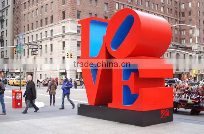 City square stainless steel love sculpture