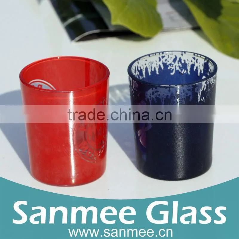 103ml High Quality Printed Glass Candle Cup Candle Glassware Wholesale