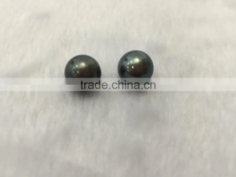 11-12mm Genuine Black Tahitian Pearl Beads For Jewelry Making