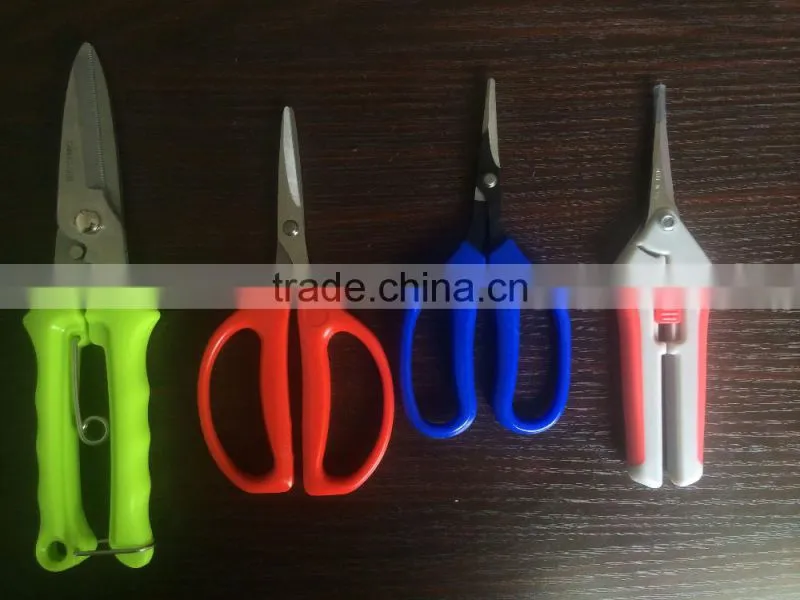 colorful handle mini stainless steel blade grape scissors pruning shears