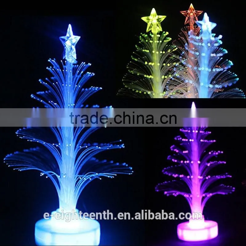 2016 popular Colorful LED Fiber Optic Nightlight Christmas Tree Lamp Light Children Xmas Gift