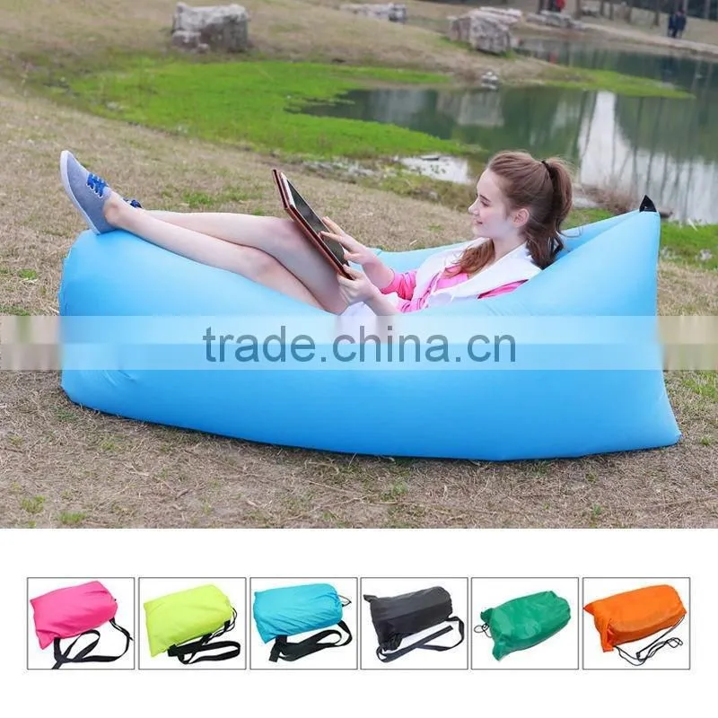2016 Portable Sofa Lazy Sofa Fast Inflatable Air Sleeping Bag Camping Bed Beach