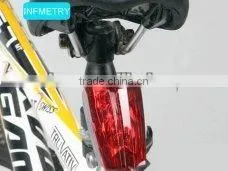 Bike Bicycle Laser Beam 5 LED Rear Tail Light