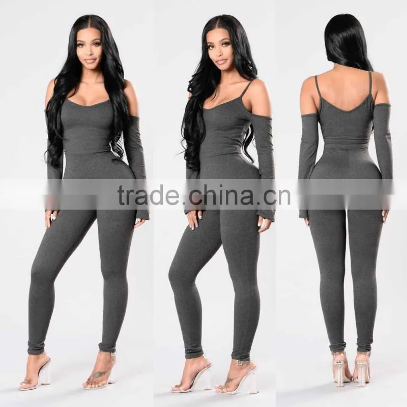 Black Latex xxxl sizes Catsuit Long Sleeve Cold Shoulder Skinny Leg Womens Cocktail Clubwear Evening Jumpsuits