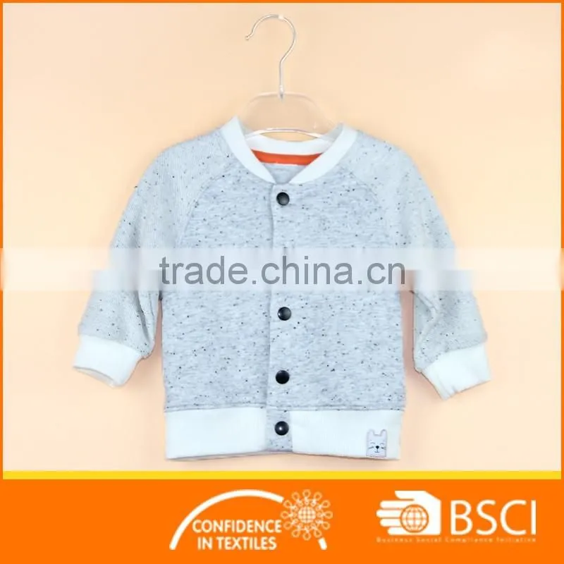 Infant Baby Jacket Melange Grey Fancy Snaps Outfit Clothing
