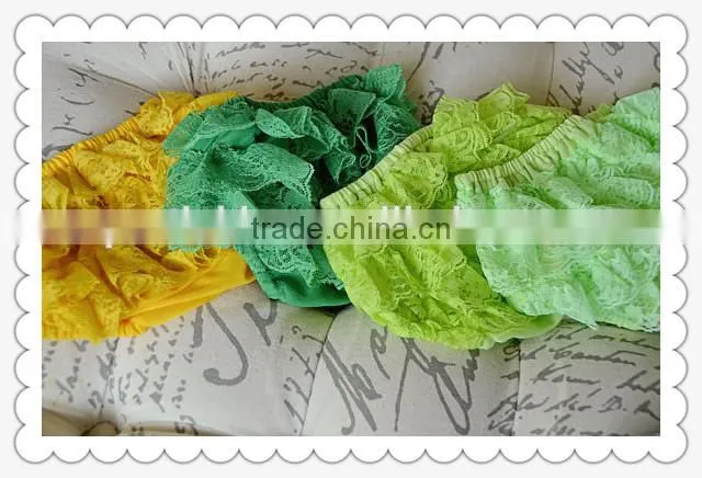 Hot Sale Kids Wear Dubai Baby Bloomers Ruffles Lace Infant Diaper Bloomer Wholesale