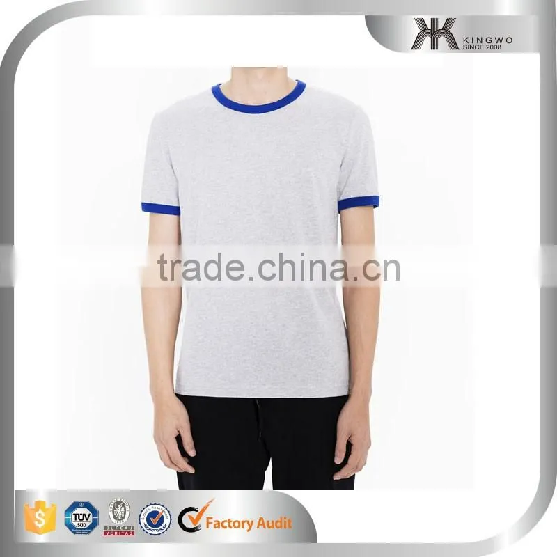 latest fashion young man ringer tee cotton ringer tee design for man
