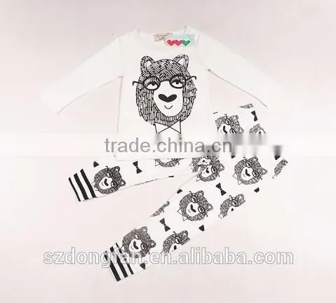 New 2 Piece Baby Clothes Set Girl Pants Blouse Infant Clothing Newborn Baby Clothing Sets Boy Cotton Little Monster
