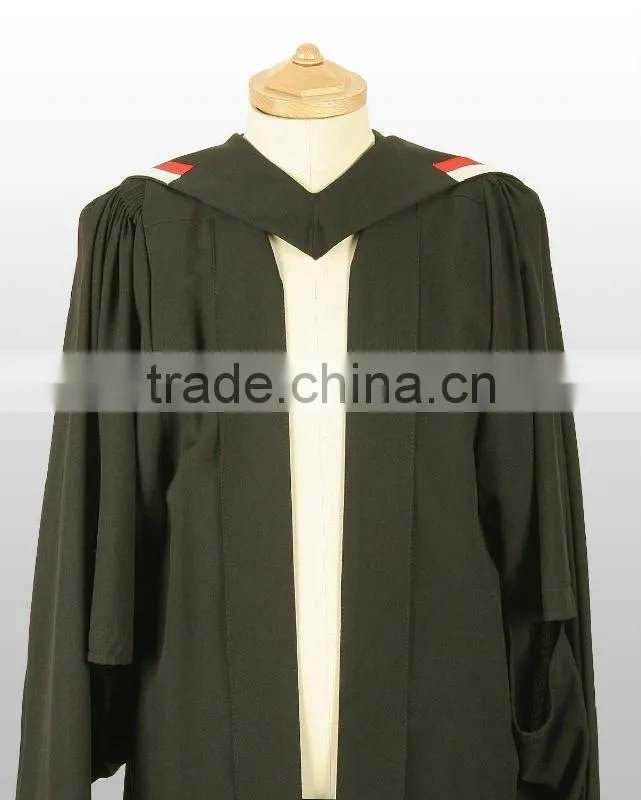 black elegant comfortable graduation robe design , 2014 new style graduation robe offered for graduates
