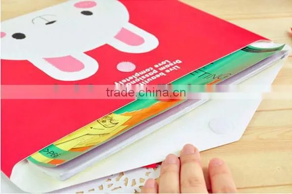 A4 Transparent Color File Pocket/PP File Bag Lovely Pattern File Bag