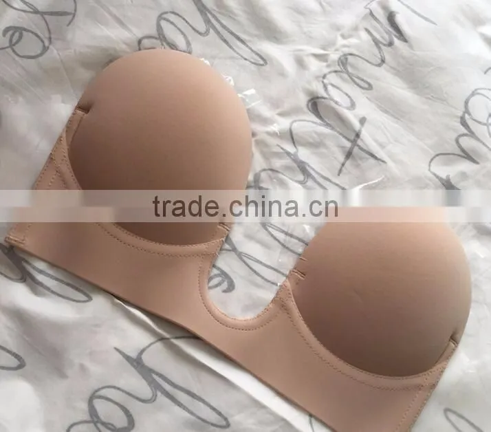 Adhesive cloth Bra with drawstring Push up Deep V Cleavage maker strapless bra miracle cleavage bra perfect curve