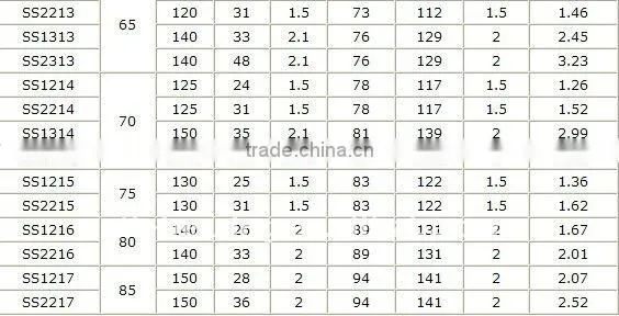 Stainless steel self-aligning ball bearing ss1300