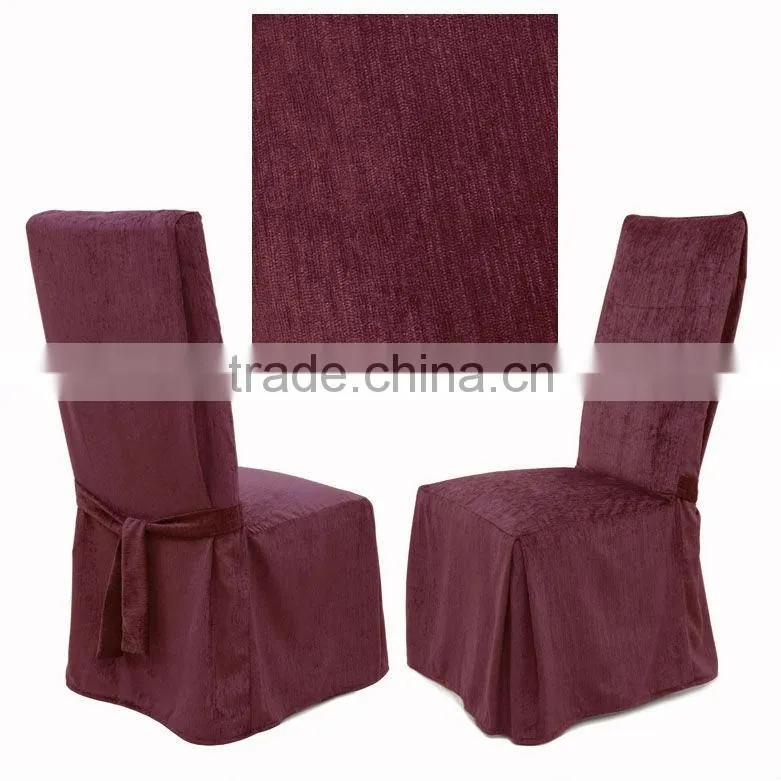 chenille onyx dining chair cover